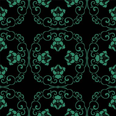 Sorunsuz Çince sarmal zinciri çiçek çapraz arka plan