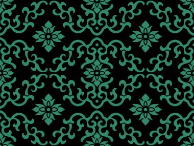 Sorunsuz Çince arka plan dalga eğrisi sarmal çiçek çapraz