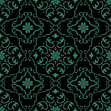 Sorunsuz Çince arka plan sarmal çapraz çerçeve çiçek