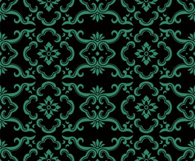 Sorunsuz Çince botanik eğrisi çerçeve çiçek arka plan