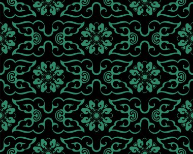 Sorunsuz Çince arka plan yuvarlak eğrisi çapraz çiçek