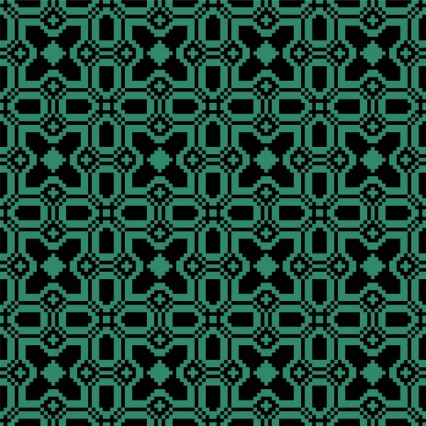 Antieke naadloze groene achtergrond mozaïek vierkante geometrie — Stockvector