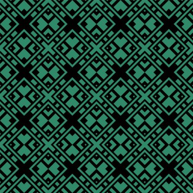 Antika sorunsuz yeşil arka plan kare kare geometri