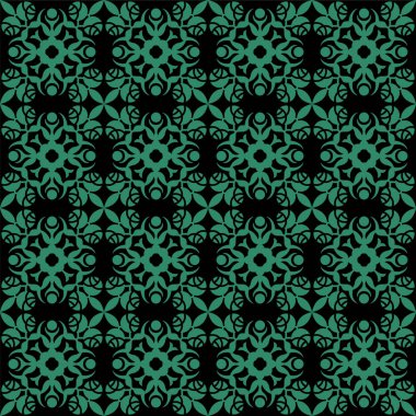 Antika sorunsuz yeşil arka plan gül çiçek çiçek Dürbünü