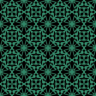 Kalp kaleydoskop çapraz antika sorunsuz yeşil arka plan