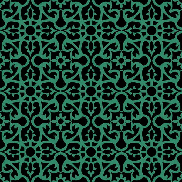 Αντίκες απρόσκοπτη πράσινο φόντο λουλούδι τετράγωνο Καλειδοσκόπιο — Διανυσματικό Αρχείο