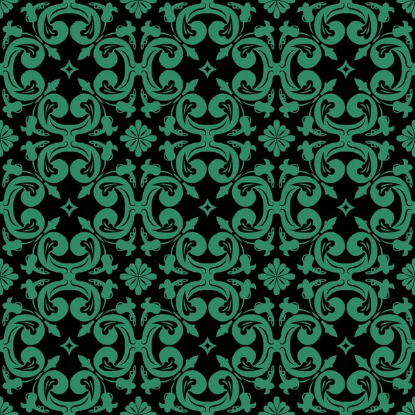 Sarmal çiçek yuvarlak antika sorunsuz yeşil arka plan