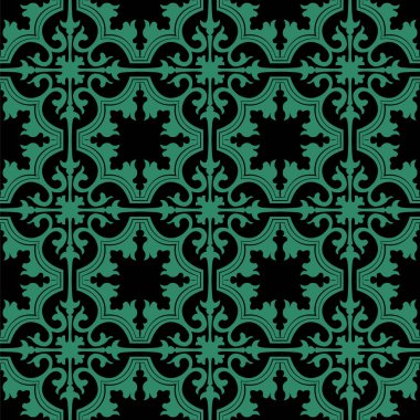 Antika sorunsuz yeşil arka plan eğrisi kaleydeskop çapraz sarmal