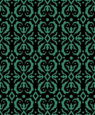 Antika sorunsuz yeşil arka plan sarmal rhomb kaleydeskop yuvarlak