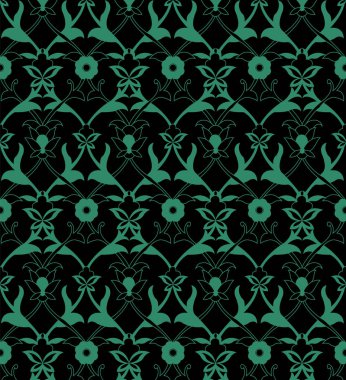 Doğa asma Bahçe flowe çapraz antika sorunsuz yeşil arka plan