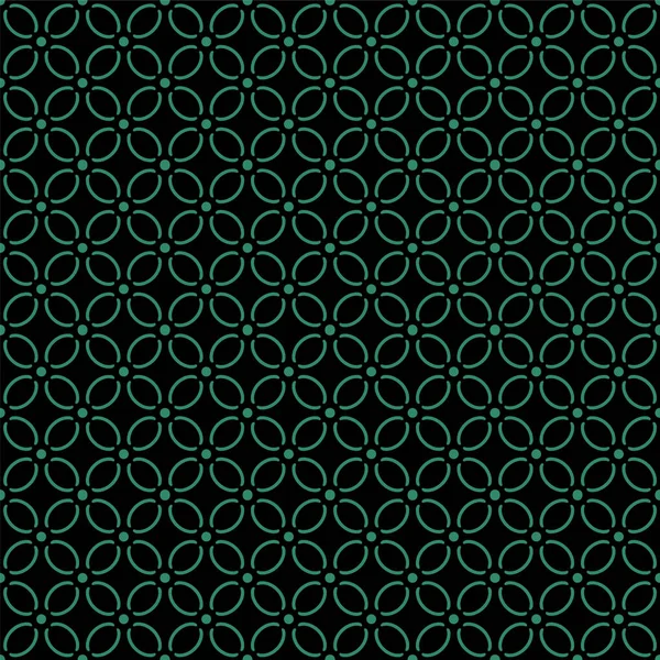 Flujo de geometría de línea cruzada de curva de fondo verde sin costura antigua — Vector de stock