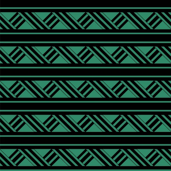 Antieke naadloze groene achtergrond vierkante geometrie lijn kruis — Stockvector