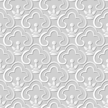 3D kağıt sanat Çin Kraliyet eğrisi trefoil çapraz çerçeve