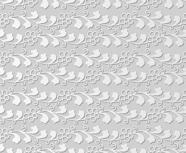 3D kağıt sanat Botanik Bahçesi sarmal asma çiçek yaprak