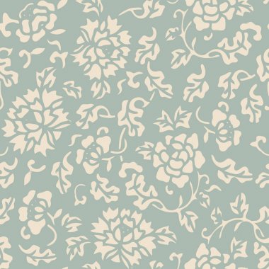 Antika sorunsuz arka plan Botanik Bahçe çiçek yaprak