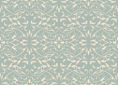 Antika sorunsuz arka plan eğrisi sarmal asma yaprak çiçek