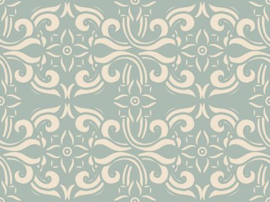 Antika sorunsuz arka plan eğrisi sarmal çiçek çapraz