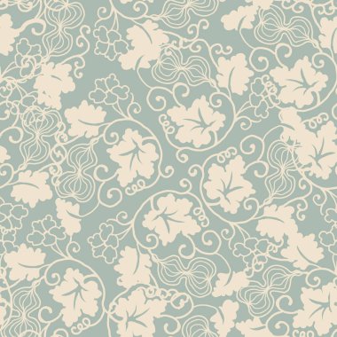 Antika sorunsuz arka plan kabak sarmal yaprak asma