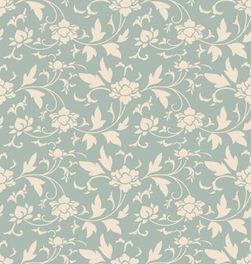 Antika sorunsuz arka plan retro Botanik Bahçe çiçek asma