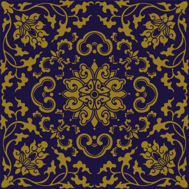 Antika sorunsuz arka plan botanik sarmal asma çiçek