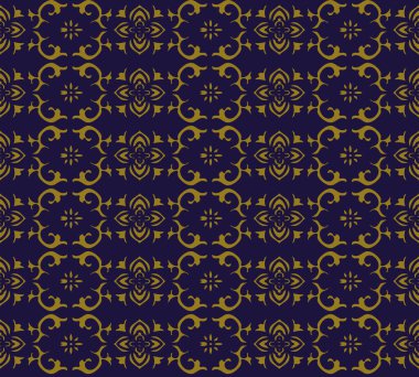 Antika sorunsuz arka plan sarmal çerçeve çiçek çapraz