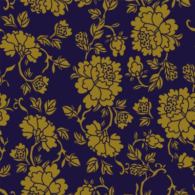 Antika sorunsuz arka plan Botanik Bahçe çiçek yaprak