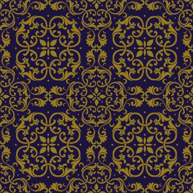 Antika sorunsuz arka plan sarmal eğri çiçek yaprak asma çapraz