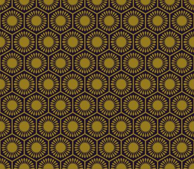 Antika sorunsuz arka plan çokgen yuvarlak çiçek geometri hücre f