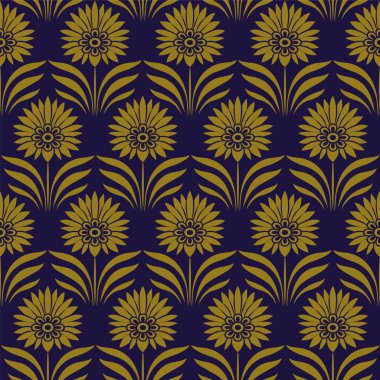 Antika sorunsuz arka plan Botanik Bahçesi noktası yaprak çiçek