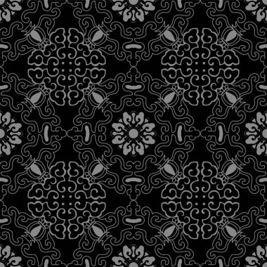 Antika sorunsuz arka plan sarmal eğri çerçeve çiçek