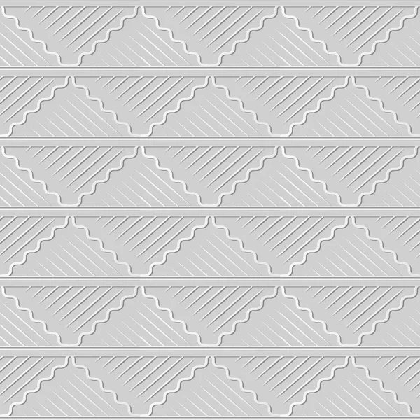 3D papier art courbe vague croix carré ligne de contrôle — Image vectorielle