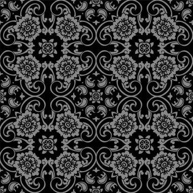 Antika sorunsuz arka plan eğrisi çapraz sarmal çerçeve çiçek