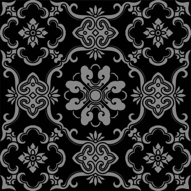 Antika sorunsuz arka plan eğrisi çiçek çapraz sarmal