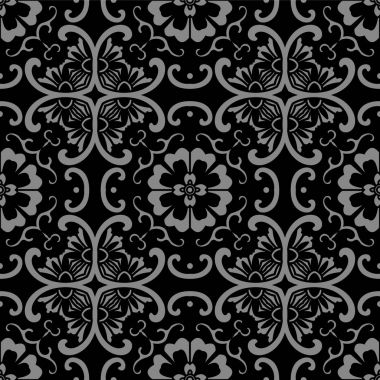 Antika sorunsuz arka plan eğrisi çapraz yuvarlak çiçek