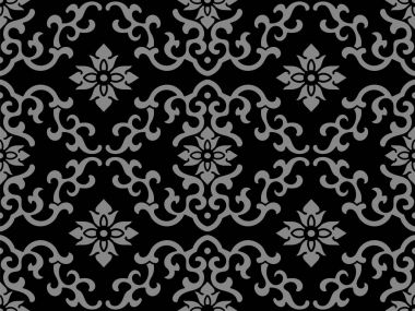 Antika sorunsuz arka plan dalga eğrisi sarmal çiçek çapraz