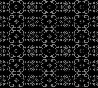 Antika sorunsuz arka plan sarmal çerçeve çiçek çapraz