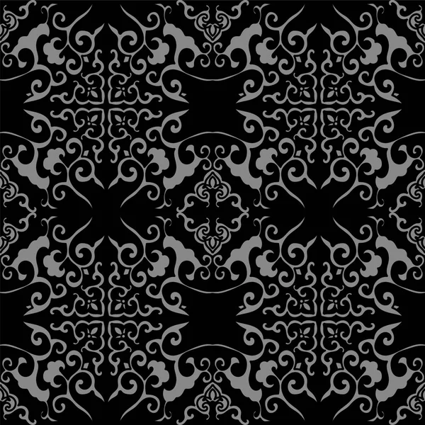 Antique fond sans couture courbe transversale kaléidoscope spirale — Image vectorielle