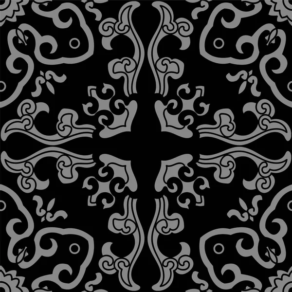 Antike nahtlose Hintergrund Kurve Spiralkreuz Kaleidoskop — Stockvektor
