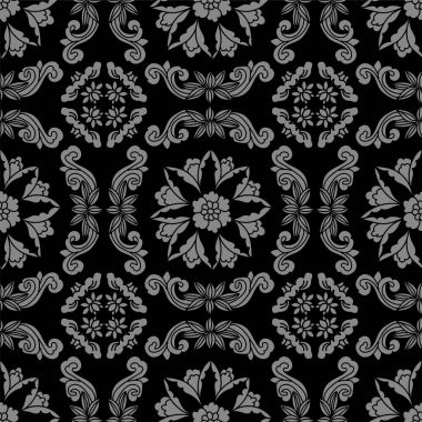 Antika sorunsuz arka plan sarmal çiçek asma çapraz