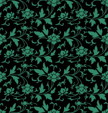 Antika sorunsuz arka plan retro Botanik Bahçe çiçek asma