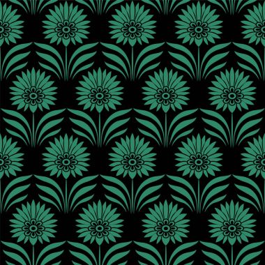 Antika sorunsuz arka plan Botanik Bahçesi noktası yaprak çiçek