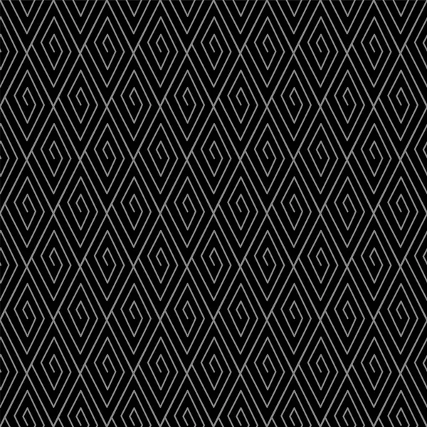 アンティークのシームレスな背景チェック ジオメトリ スパイラル渦線 — ストックベクタ
