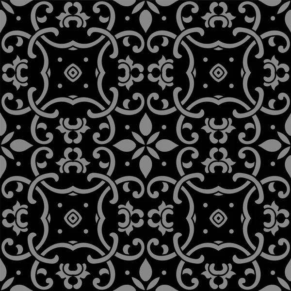 Antike nahtlose Hintergrund Kurve Kreuz Kette Blume orientalischen ch — Stockvektor