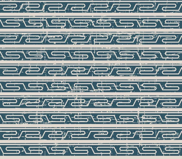 Nahtlose retro verschlissen Hintergrund Spirale Geometrie Kreuzlinie — Stockvektor