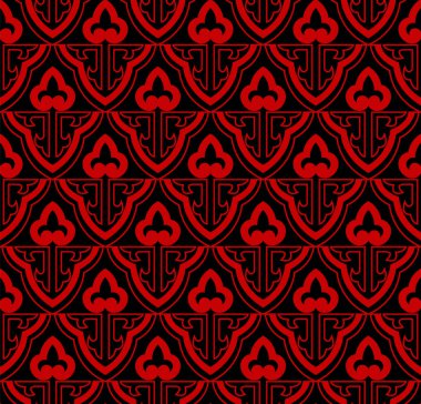 Sorunsuz Çince arka plan Çince anahat geometri çerçeve eğri