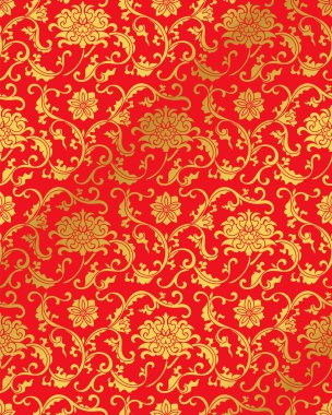 Sorunsuz altın Çin arka plan Botanik Bahçesi sarmal çapraz l