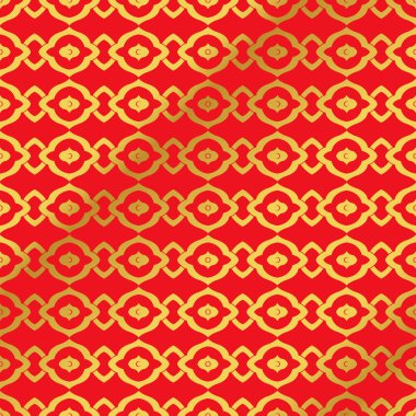 Sorunsuz altın Çin arka plan eğrisi geometri fr çapraz