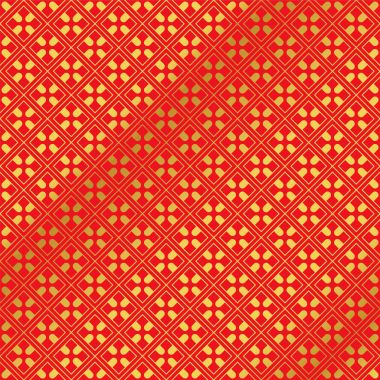 Sorunsuz altın Çin arka plan kare kontrol çapraz geometri f