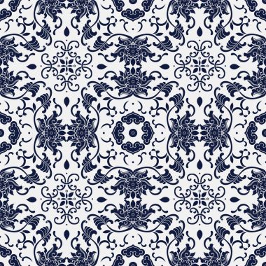 Kesintisiz mavi Çin arka plan Asian Botanik Bahçesi vin spiral