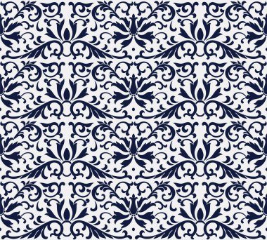 Kesintisiz mavi Çin arka plan Botanik Bahçe çiçek çapraz lea